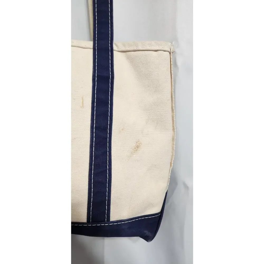 90's LL Bean Boat and Tote‎ Canvas Bag 